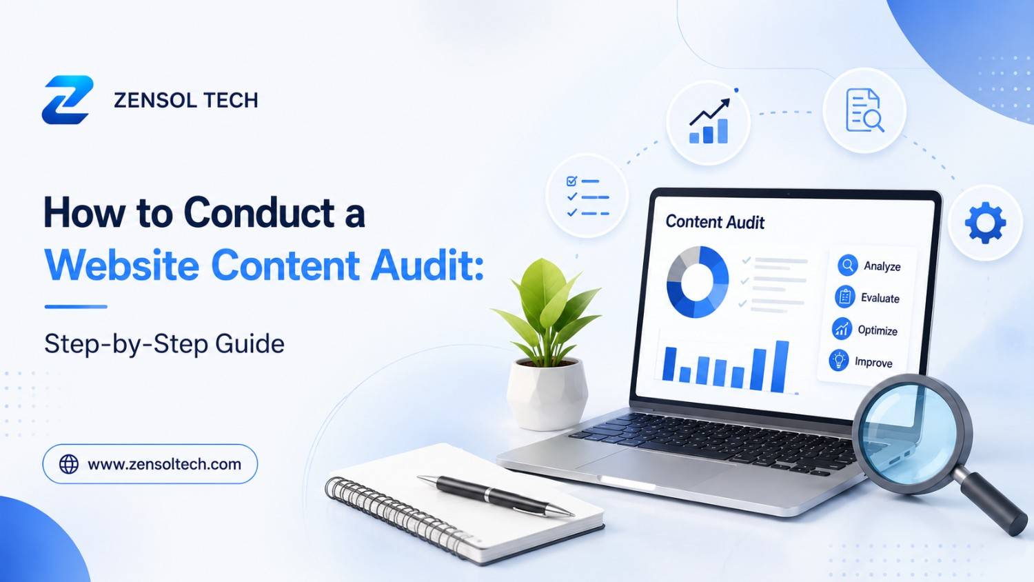 Website content audit guide by Zensol Tech